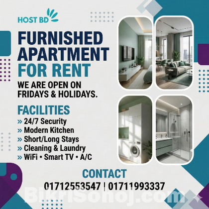 Furnished Serviced Two Room Apartment for Rent